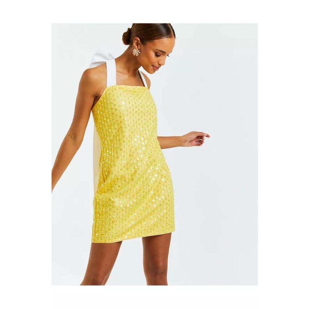 Mestiza New York | Millie Sequined Halter Mini Dress - Picture 2 of 6